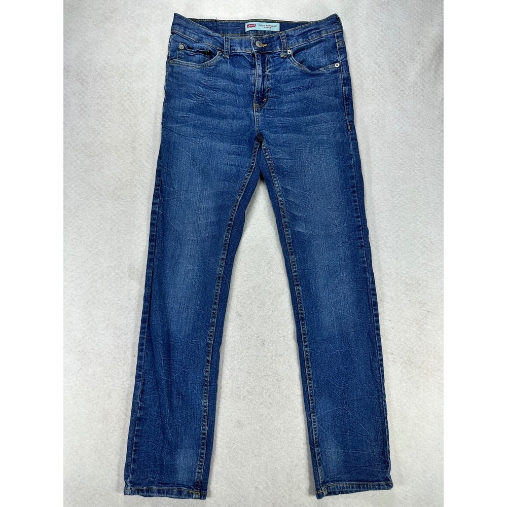 Levis 502 Regular Taper Jeans Boys 16R 28x30 Medium Wash Blue Denim